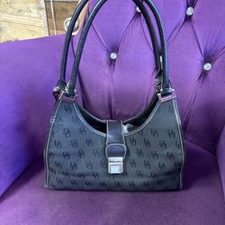 Dooney & Bourke Small HOBO Black Purse Retired