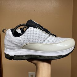2011 Air Jordan CMFT Max Air 12 LTR “White/Wolf Grey-Black” Size 10.5 434034-102