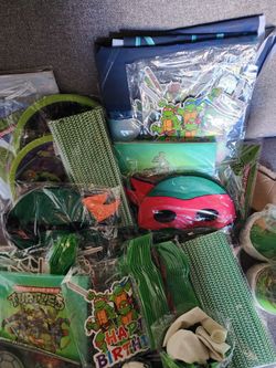 Ninja Turtles Party BDAY  Decorations Over 325 Pcs
