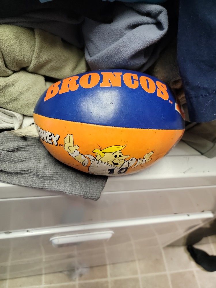Broncos Flintstones Barney Rubble Plush Football