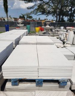 Concrete 24" Patio Pavers White Keystone Finish/ Cement Backyard Stepping Stones / Concrete Slab