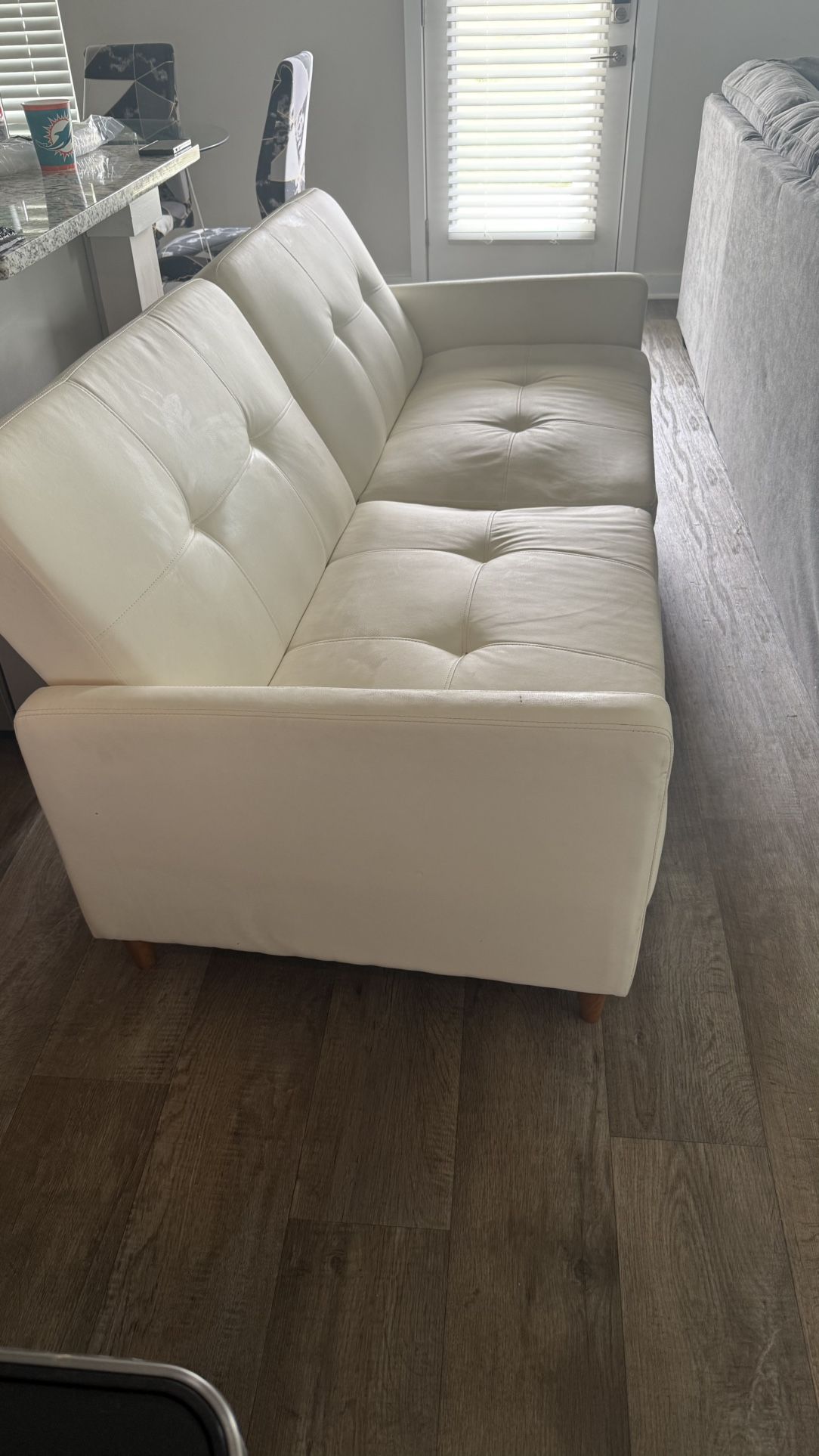 White/Cream Futon Coach