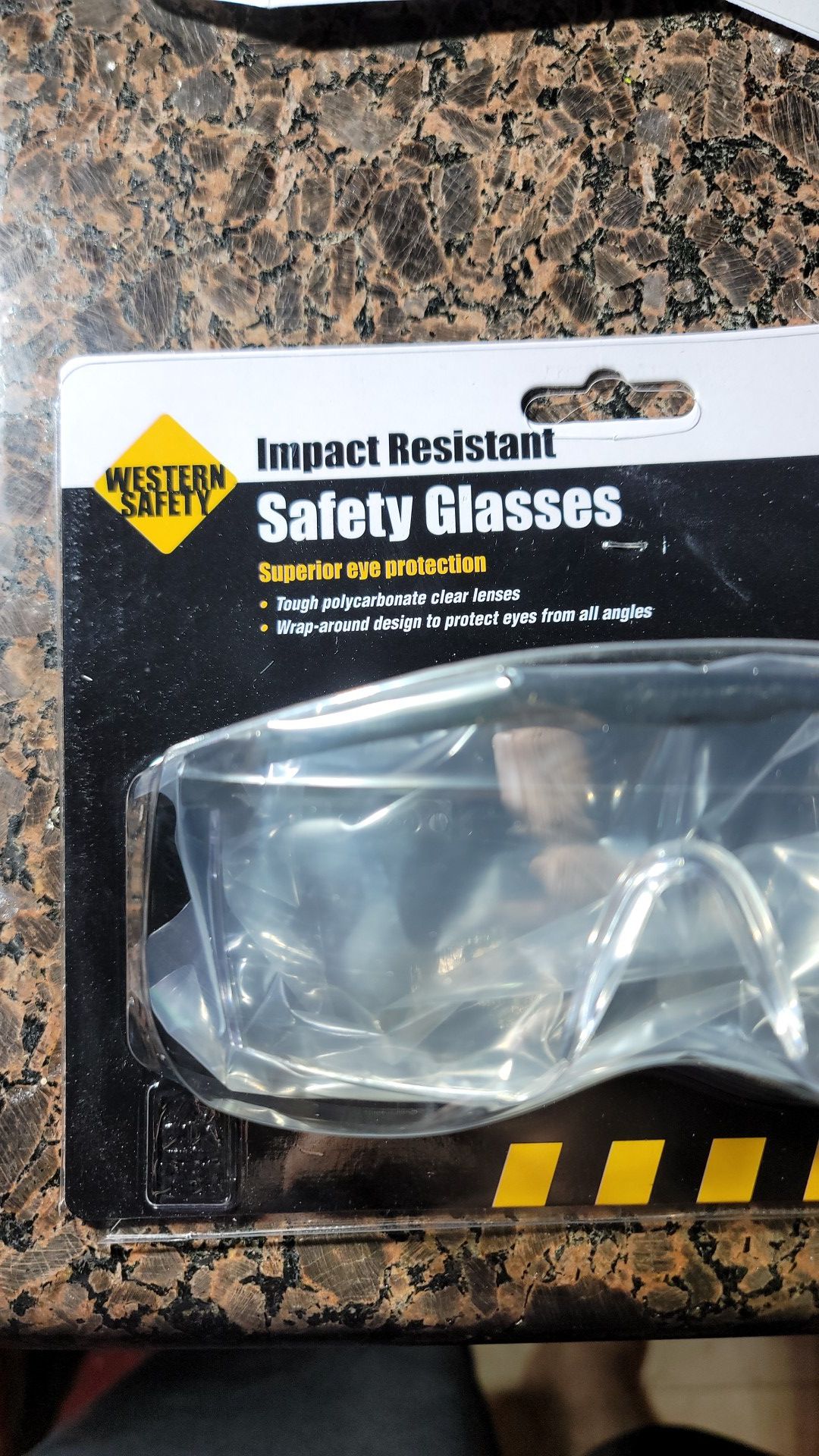Western Safety Impact Resistant Safety Glasses Superior Eye Protection 1 size fits all