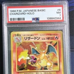 Charizard #6 Pokemon Japanese Expansion Pack PSA 7
