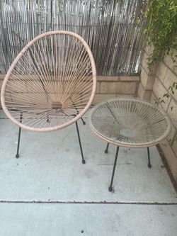 Patio table and chair