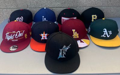 lot of caps from different teams 9 pcs
