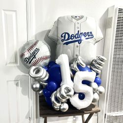 Dodgers Balloon Arrangement