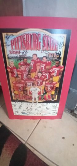 4 posters Pittsburg state team autographs 96 to 99
