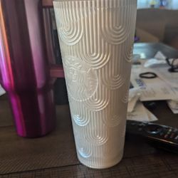 White Pearl Shell Starbucks 24oz