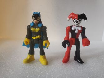 Imaginext DC Comics Super Friends Batgirl And Harley Quinn Action Figures 