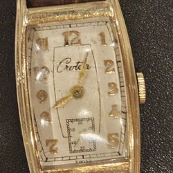 CROTON GOLD FILLED TANK STYLE WATCH 