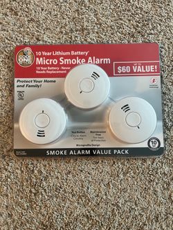 3 pk smoke alarms.  New