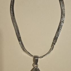 Sterling Silver Pendant Necklace - Italy