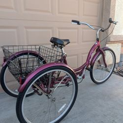 26"SCHWINN MERIDIAN TRYCICLE CRUISER. ADULT SIZE. ALUMINUM FRESHLY TUNE UP EXCELLLENT CONDITION 👌🏼