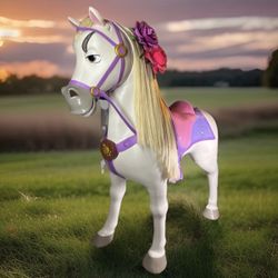 Disney Princess Playdate Maximus Horse Ride On My Size Pony 32" Rapunzel Tangled