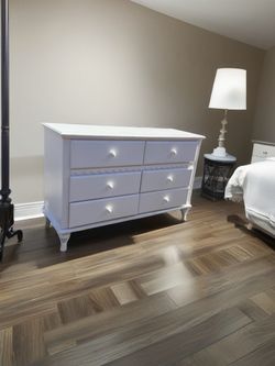 FREE DELIVERY White 6-Drawer Wooden Dresser