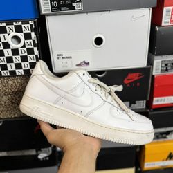 Nike Air Force 1 Low White size 10.5 USED But Clean