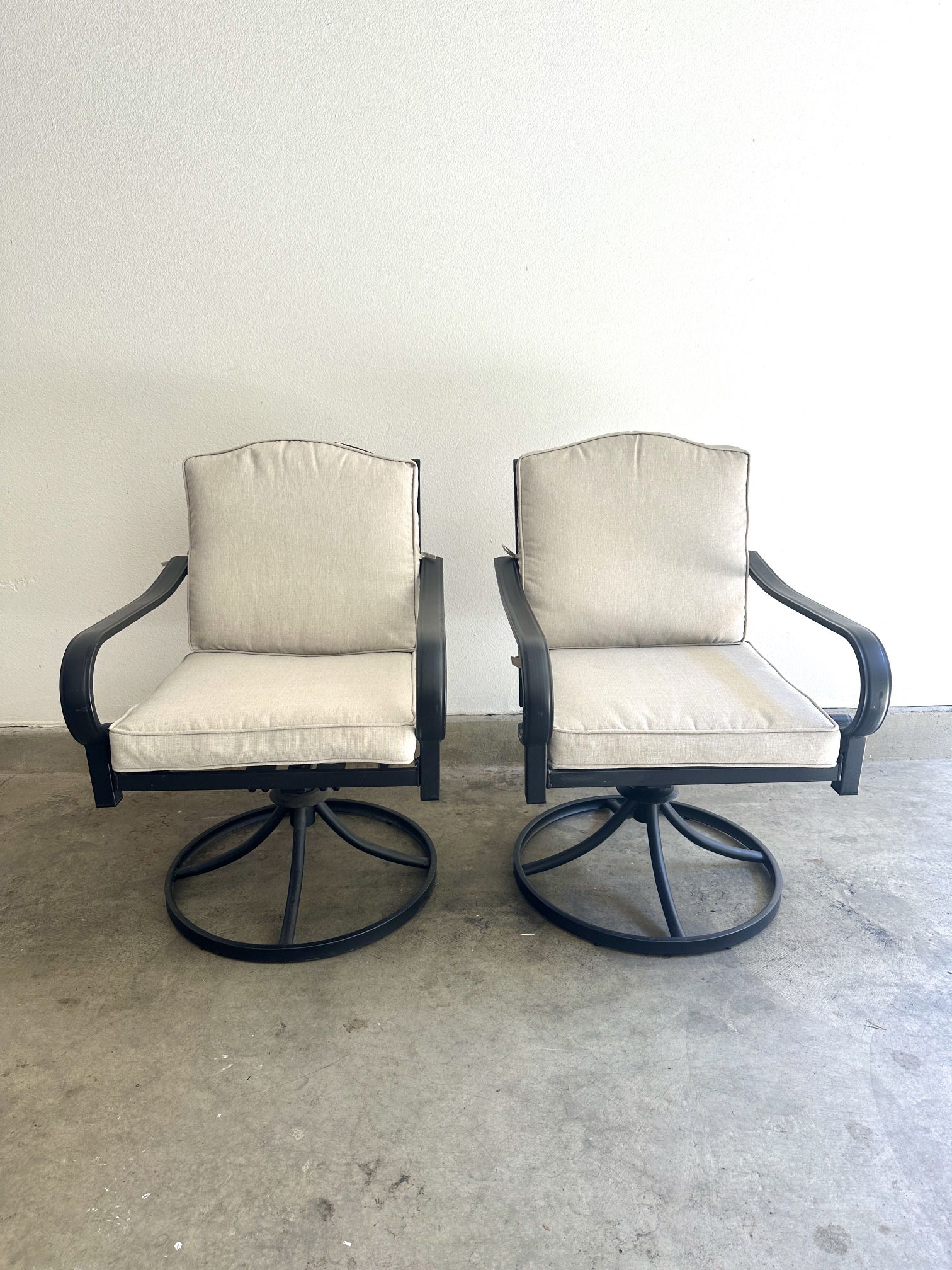For Sale: Lightly Used Patio Swivel Chairs(Set Of 2)