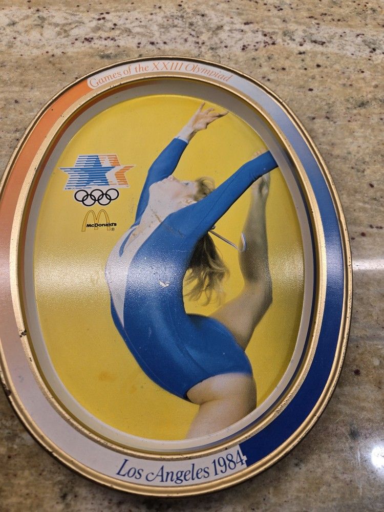 Vtg 1984 McDonald's Los Angeles Games Of The XXIII Olympiad Souvenir Metal Tray