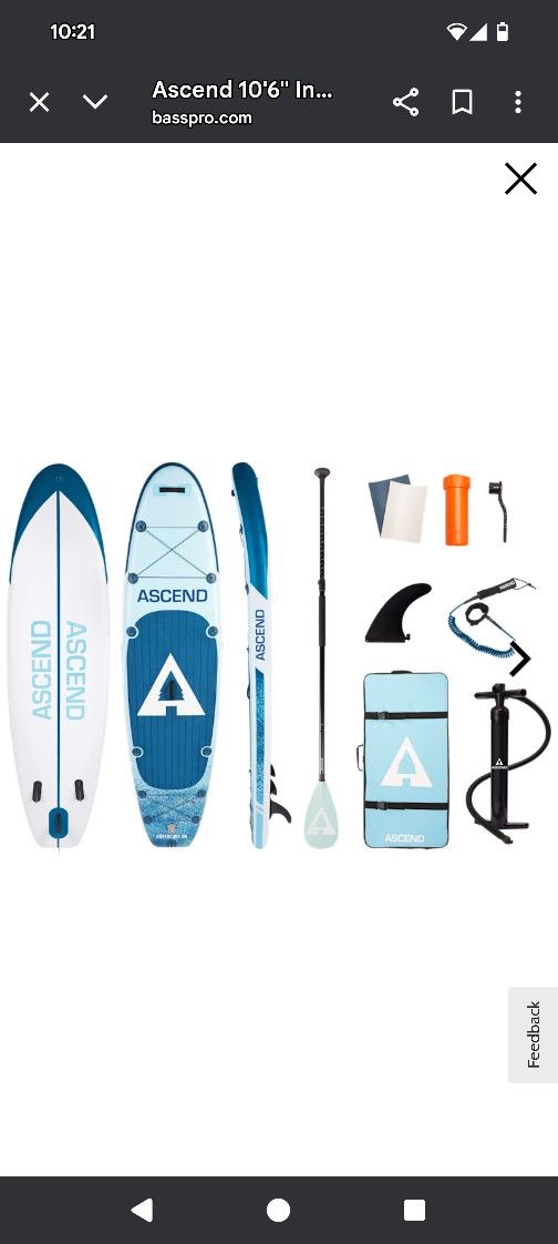 Ascend Inflatable Stand-Up Paddleboard Package