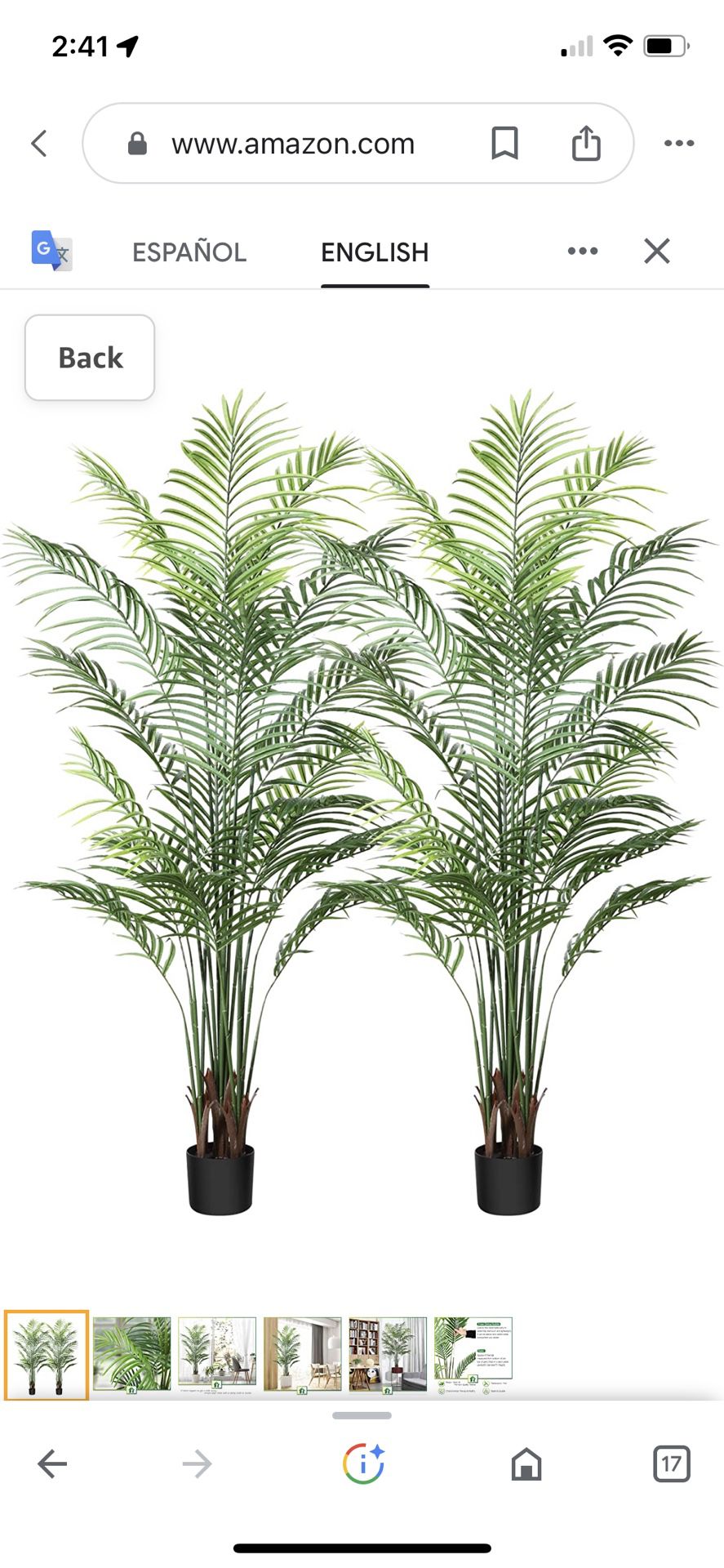 CROSOFMI 6' Artificial Areca Palm Plant, Fake Tropical Palm Tree, Perfect Faux Dypsis Lutescens Plants Potted for Indoor Outdoor Home Office Garden Mo