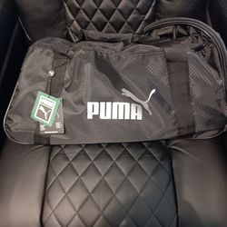  Black And Silver Puma Duffle Bag With Tags