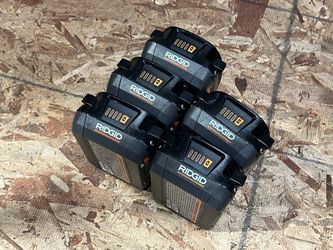 5x non working for parts RIDGID 18V Battery Pack – Lot of 5