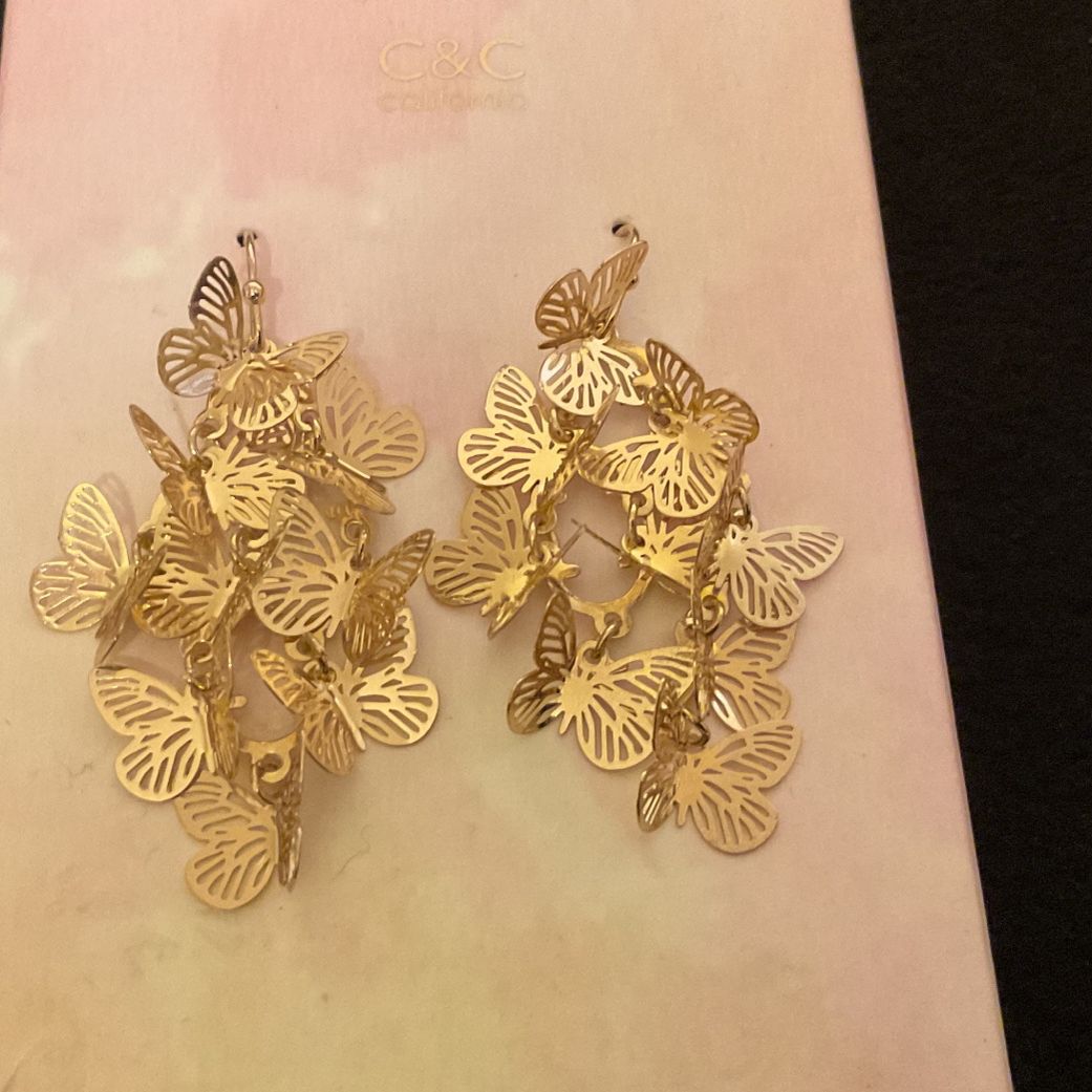 C&c california on sale butterfly earrings