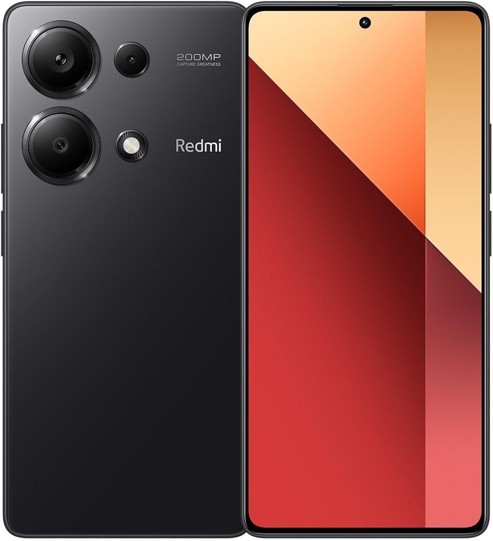 Xiaomi Redmi Note 13 Pro 4G LTE (256GB + 8GB) 6.67" 200MP Triple (for Tmobile Mint Tello & Global) Global Bands Unlocked (Midnight Black Global ROM)