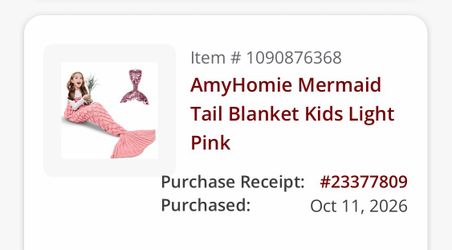 Mermaid tail blanket Small