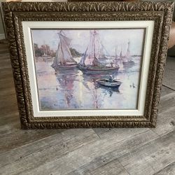 Lovely Painting - Lowering Sails originally $319