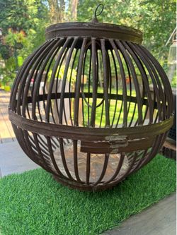Vintage Hanging Globe Birdcage – 20”