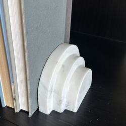 White Marble Stepped Bookend