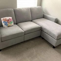 Light Gray Modern Sectional Sofa
