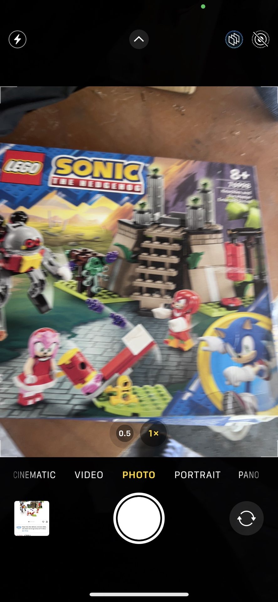 Sonic hedgehog Knuckles And The master Emerald shine unopened 8+ 325 Pcs