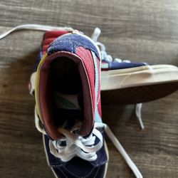Vans Sk8-Hi Red, Blue & Yellow – Men’s Size 4.5