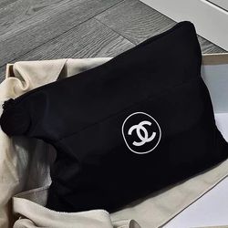 Cosmetic bag waterproof nylon In Black
