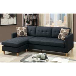 Black Sectional Sofa 