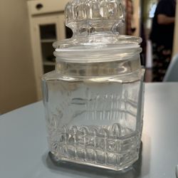 Vintage Glass Jar With Lid 