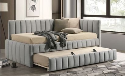 Brand New Grey Twin Size Daybed w Trundle Bed