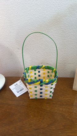 New Green Blue Yellow Small Easter Basket