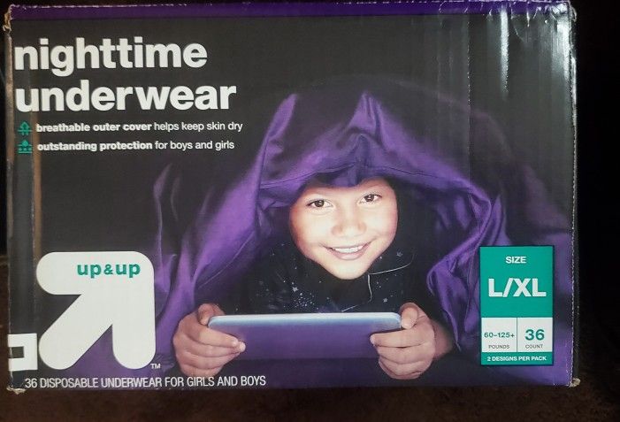 Nighttime Underwear L/XL Box & 10  Extra 