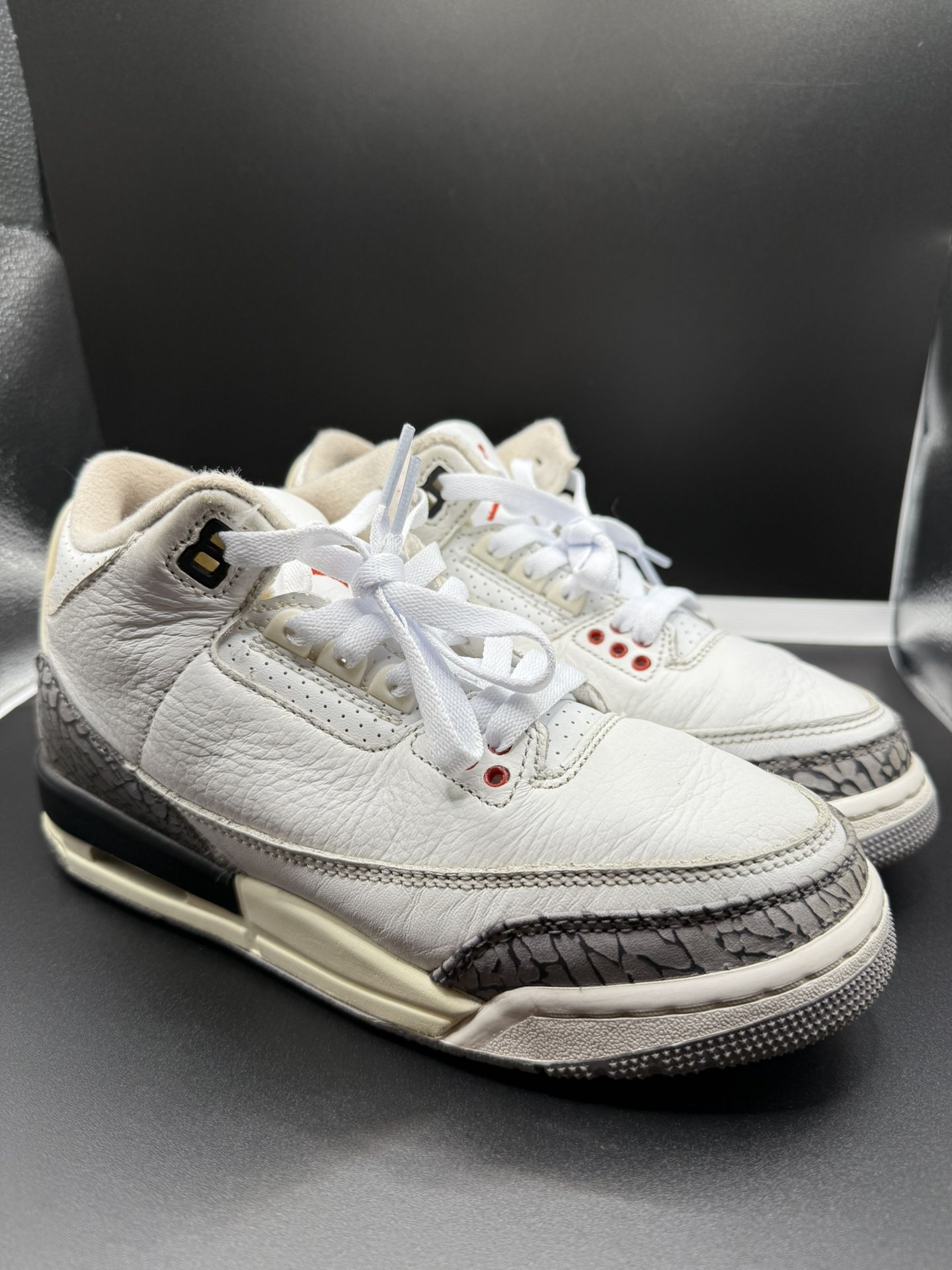 Size 4.5 - Jordan 3 Retro Mid White Cement Reimagined
