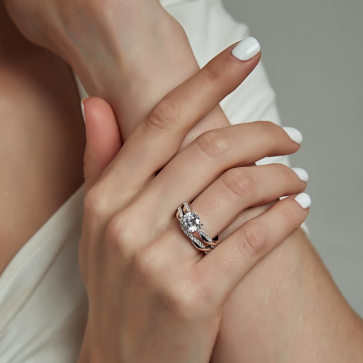 Rings For Women Non Tarnish Kolmnsta Copper Teardrop Cubic