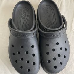 Crocs Heel Clogs Size 10 Black Woman