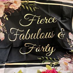 40th Birthday Party Decor bundle 