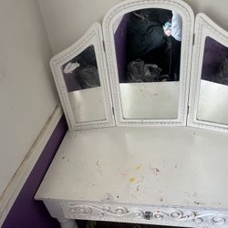 Makeup Vanity, Older Style Desk And Dresser