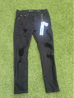 I can do negotiations Purple Brand Black Distressed Skinny Jeans Size 34