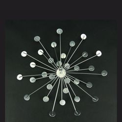 Set of 3 Zechos starburst jeweled metal wall art