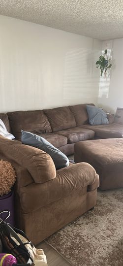 Brown sectional